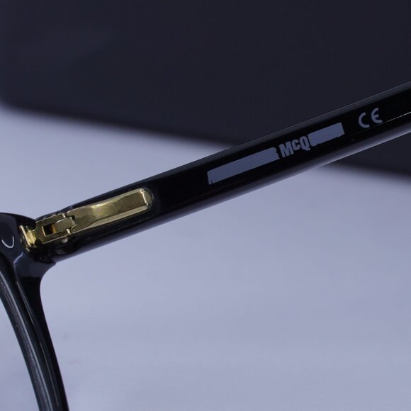 McQ by Alexander McQueen MQ0298OP 001 Rectangle Eyeglasses 52mm – Black - Picture 8 of 9
